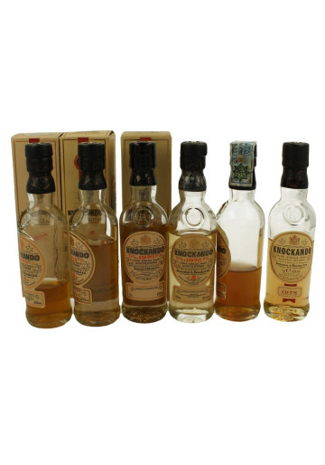 KNOCKANDO 1973-1974-1975-1976-1977-1978-1979-1980-1982-1984-1986-1987-1990 12x5cl mixed miniatures - 1 per year