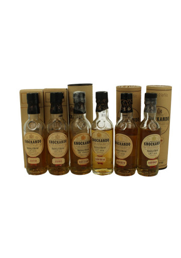 KNOCKANDO 1973-1974-1975-1976-1977-1978-1979-1980-1982-1984-1986-1987-1990 12x5cl mixed miniatures - 1 per year