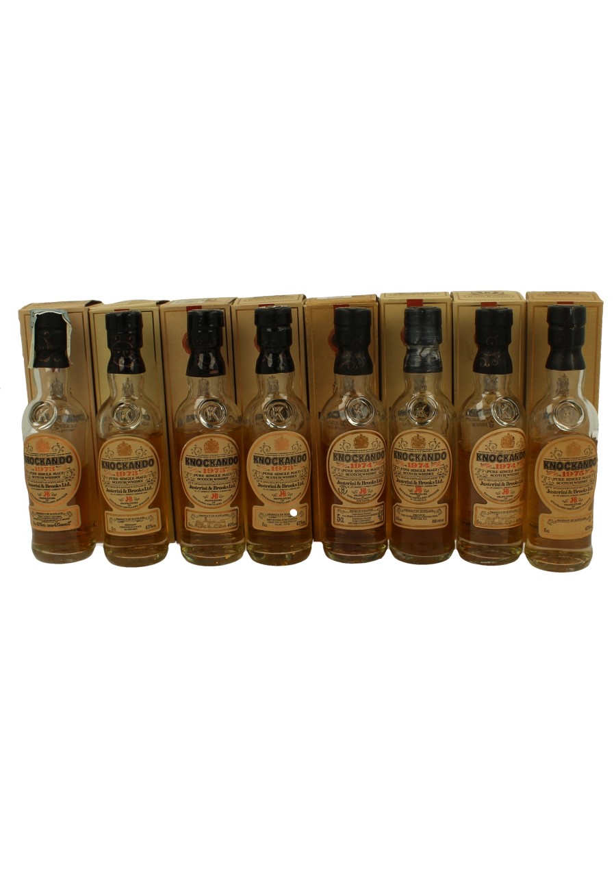 KNOCKANDO 25x5cl Miniatures - Not all with box - Products - Whisky ...