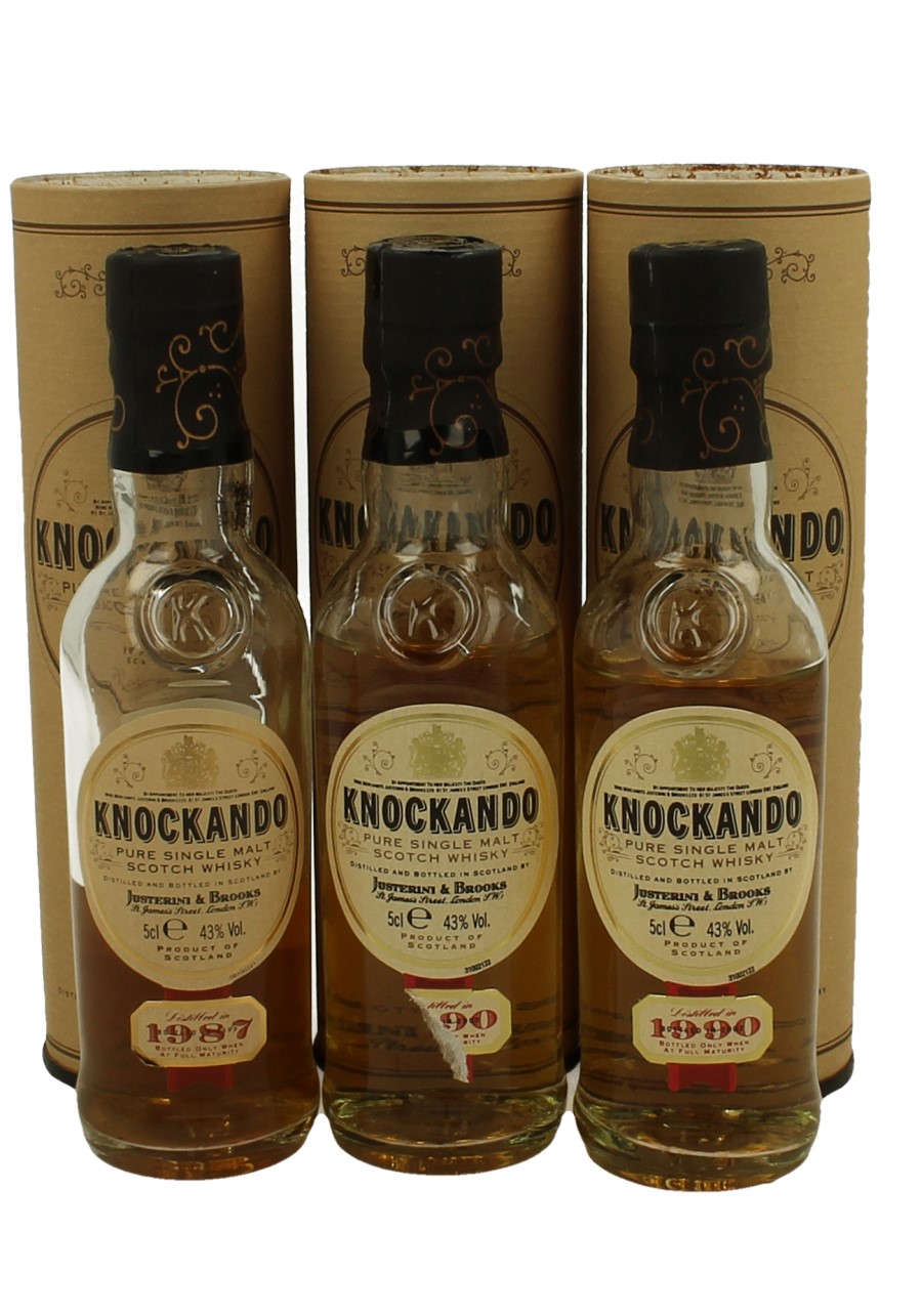 KNOCKANDO 25x5cl Miniatures - Not all with box - Products - Whisky ...