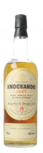KNOCKANDO Pure Single malt Scotch Whisky 12  Year old 1967 1980 75cl 43%