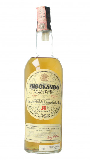 KNOCKANDO Pure Single malt Scotch Whisky 12  Year old 1967 1980 75cl 43%