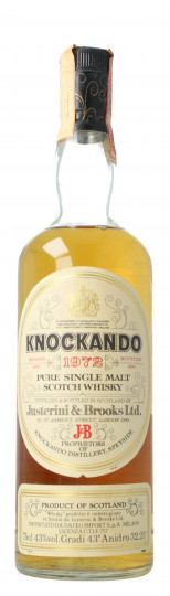 KNOCKANDO Pure Single malt Scotch Whisky 12  Year old 1972 1984 75cl 43%
