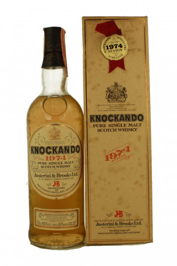 KNOCKANDO Pure Single malt Scotch Whisky 12 Year Old 1974 1986 75cl 43% OB
