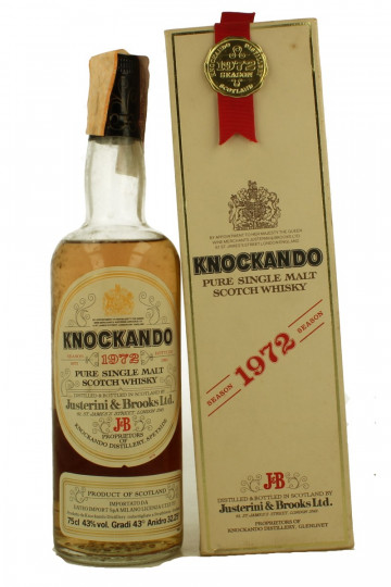KNOCKANDO Pure Single malt Scotch Whisky 12 Years Old 1972 1984 75cl 43%