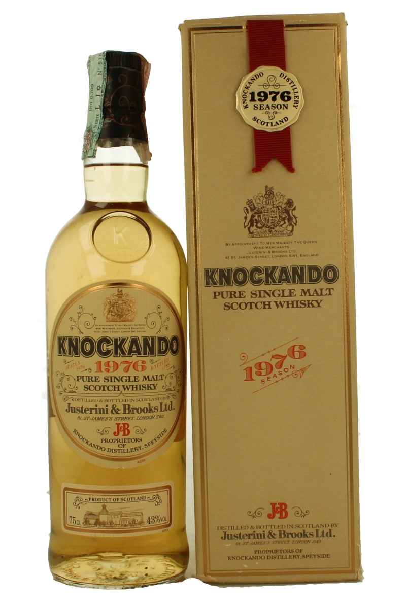 KNOCKANDO Pure Single malt Scotch Whisky 1976 1989 75cl 43