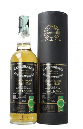 Knockdhu Speyside Scotch Whisky 16 Year Old 1989 2005 70cl 50.1% Cadenhead - Authentic  Collection