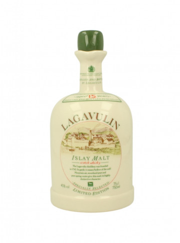 LAGAVULIN 15yo Bot.80's 75cl 45% OB - Ceramic Decanter-kg 1,280- One of the best Lagavulin  ever