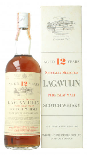 Lagavulin Islay  Scotch whisky 12 Year old - Bot. in The 70's 75cl 43% OB  -Montenegro Import