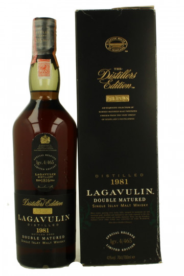 Lagavulin Islay  Scotch whisky 1981 70cl 43% OB-Double matured