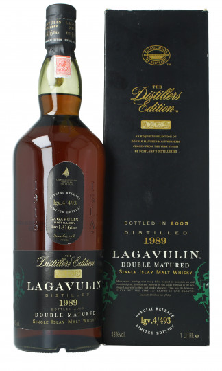 Lagavulin Islay  Scotch whisky 1989 2005 1 litre 43% DOUBLE MATURED