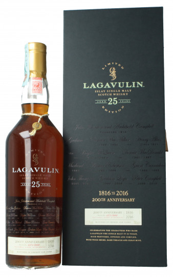 Lagavulin Islay  Scotch whisky 25 Year old 70cl 51.7% 200 Anniversary 2016