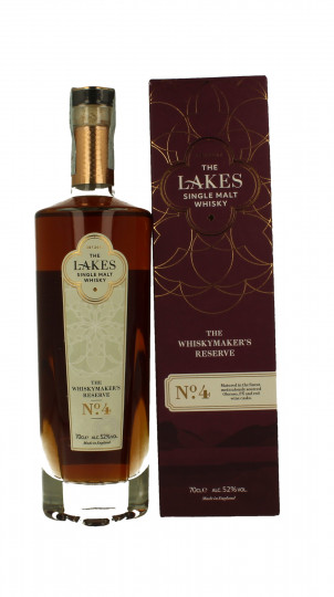 Lakes Distillery Single  Malt Whisky 70cl 52% OB - Whisky maker Reserve N. 4 Sherry and red wine Cask