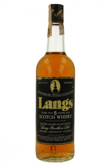 LANGS (glengoyne) 5 years old Bot. in the  60'S /70's 75cl 40%