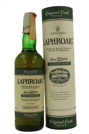 LAPHROAIG 10 years old Bot in The 80's 75cl 57.3% OB- Original Cask Strength