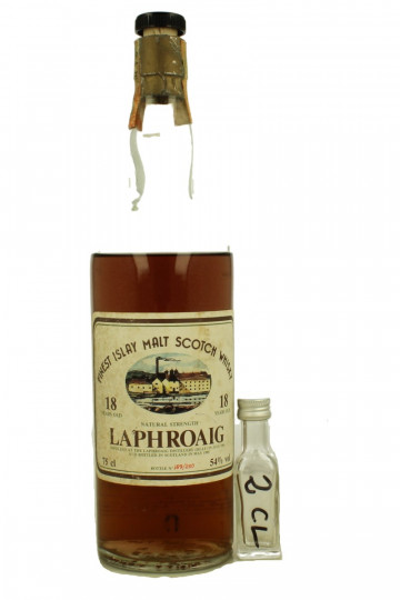 LAPHROAIG 18 years old SAMPLE 2CL !!!!! 18 years old 1966 1985 75cl 54% Intertrade -189/250- TOP SAMPLE 2 CL !!!!