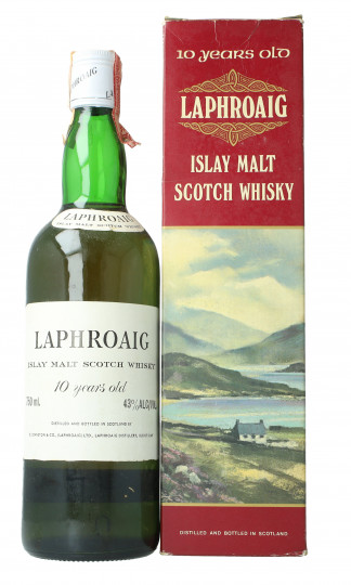 Laphroaig Islay  Scotch Whisky 10 year old - Bot.70's-80's 75cl 43% OB- Rossi & Rossi Import