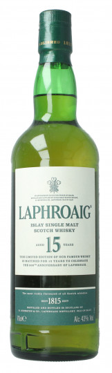 LAPHROAIG   Islay Scotch Whisky 15 year old 70cl 43% OB- 200Th Anniversary