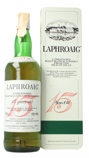 LAPHROAIG   Islay Scotch Whisky 15 year old - Bot. in The 80's 75cl 43% OB-