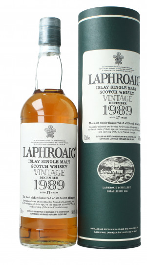 Laphroaig Islay  Scotch Whisky 17 year old 1989 70cl 50.3% OB - Feis Ile 2007
