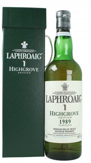 Laphroaig  Islay Scotch Whisky 1989 70cl 43% OB-Highgrove 1