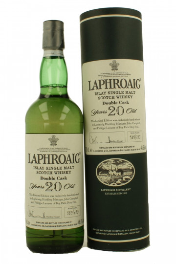 LAPHROAIG   Islay Scotch Whisky 20 Years Old 1974 70cl 46.6% OB- Cask For Paris Duty free