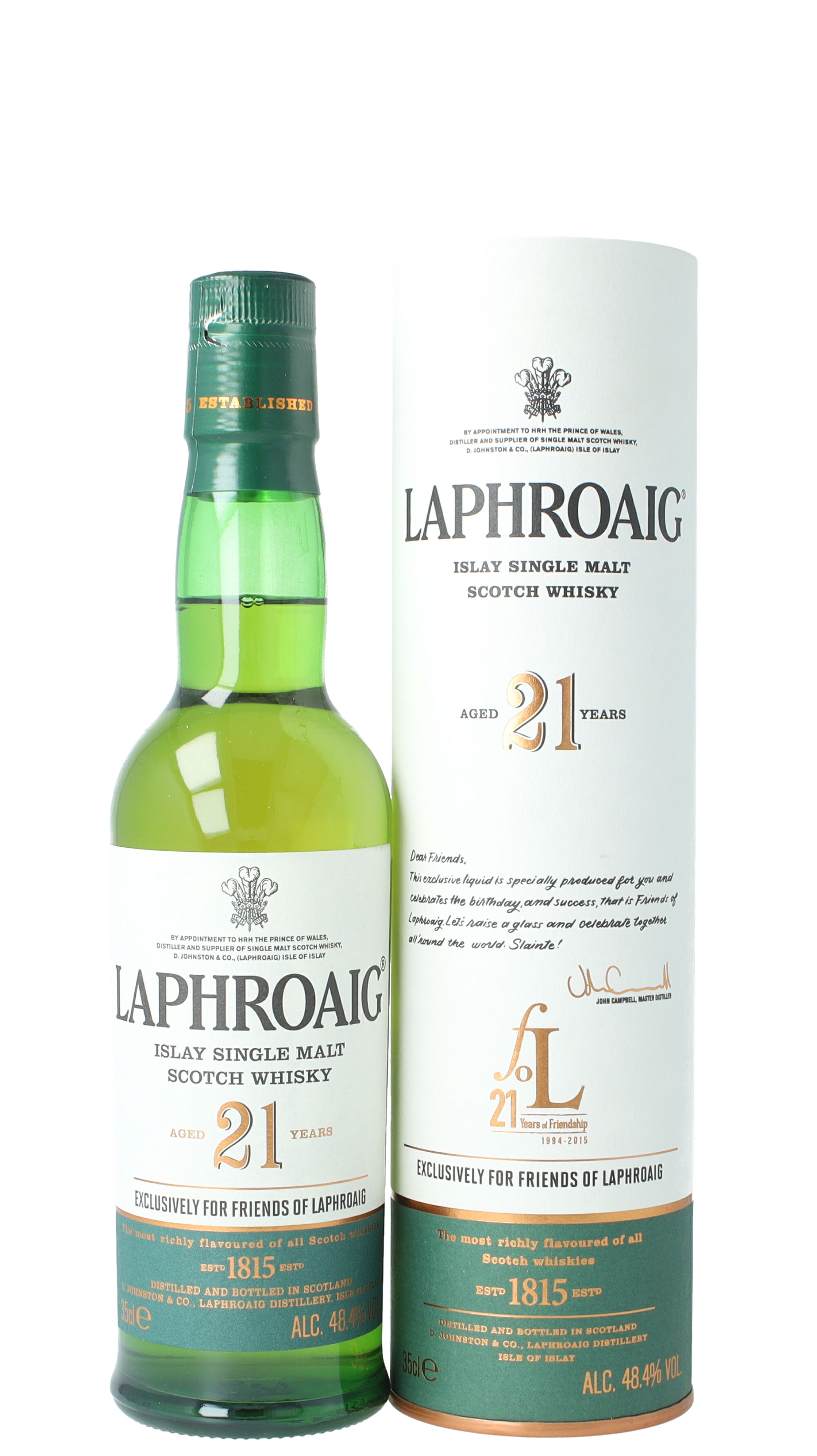 Laphroaig Islay Scotch Whisky 21 Years Old 1993 35cl 48.4% OB