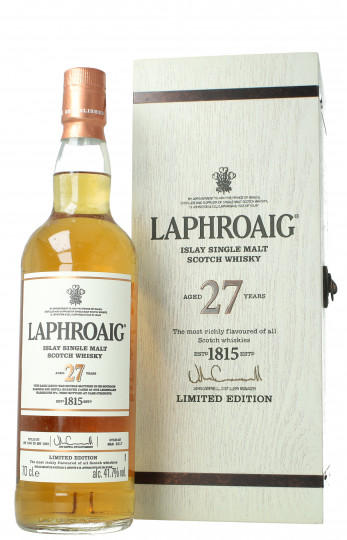 LAPHROAIG   Islay Scotch Whisky 27 year old 70cl 41.7% OB-