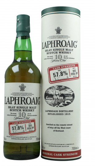 LAPHROAIG   Islay Scotch Whisky Bottled 2009 70cl 57.8% OB-Cask Strength Batch 001
