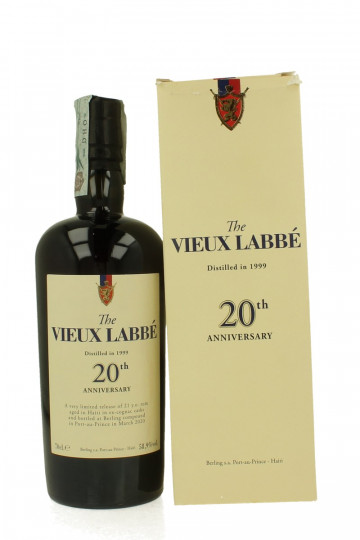 LE VIEUX LABBE' 20th Anniversary - BOX DAMAGED - 21yo 2020 70cl 58.9% - Velier - aged in ex-cognac cask