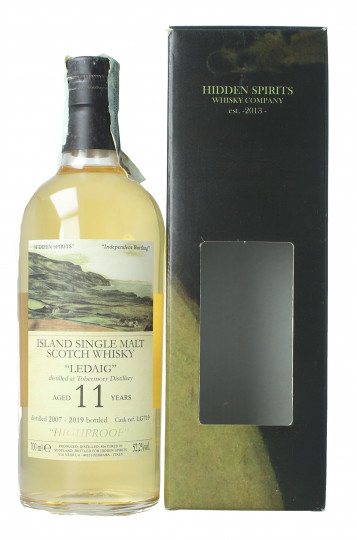 Ledaig Island Scotch Whisky 11 year old 2007 2019 70cl 52.2% Hidden Spirits -