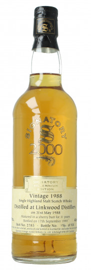 Linkwood Speyside  Scotch Whisky 11 Years old 1988 1999 70cl 43% Signatory  - Sherry Butt #2785