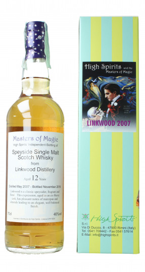 Linkwood Speyside Scotch Whisky 12 year old 2007 2019 70cl 46% High Spirits  -Master of magic