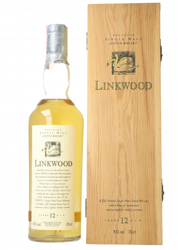 Linkwood Speyside Scotch Whisky 12 Year Old 70cl 43% Ob-Flora & fauna wooden box