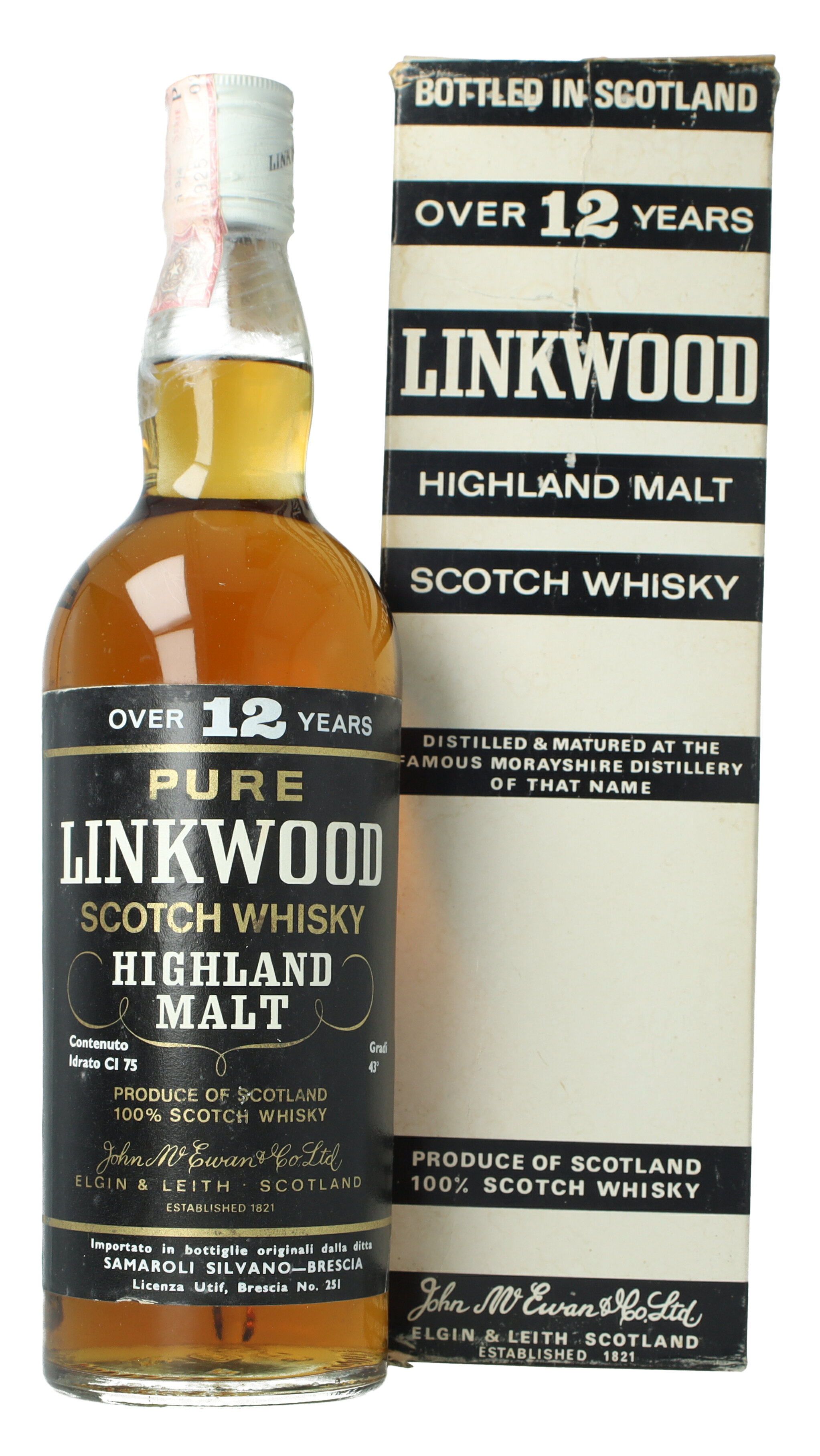 Linkwood Speyside Scotch Whisky 12 year old yo 75cl 43% SAMAROLI