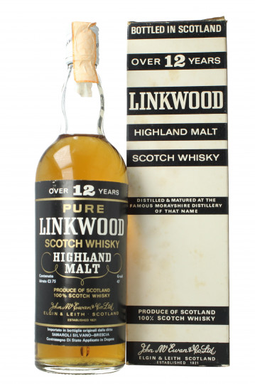 Linkwood Speyside  Scotch Whisky 12 year old yo - Bot.70's-80's 75cl 43% SAMAROLI Import