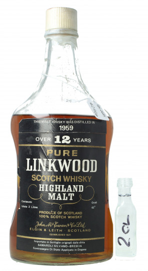 Linkwood Speyside Scotch Whisky 12 years old 1959 2cl 43% OB  - For Samaroli TOP SAMPLE 2 CL !!!!