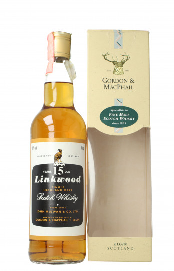 Linkwood Speyside Scotch Whisky 15 year old Bot in The 90's early 2000 70cl 40% Gordon MacPhail