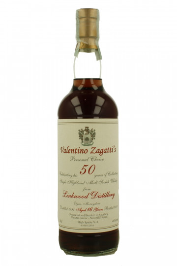 Linkwood Speyside  Scotch Whisky 16 Years Old 1991 2008 70cl 46% High Spirits  -Zagatti Edition