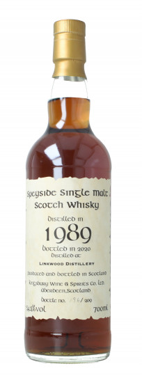Linkwood Speyside Scotch Whisky 1989 2020 70cl 54.2% Kingsbury -cask 6614