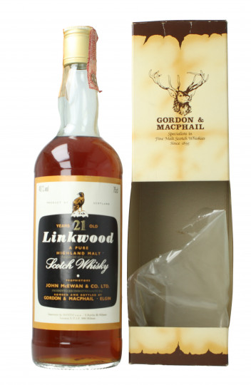 Linkwood Speyside  Scotch Whisky 21 yea rold Bot.80's 75cl 40% Gordon MacPhail