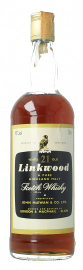 Linkwood Speyside Scotch Whisky 21 year old 1980 circa 70cl 40% Gordon MacPhail  -