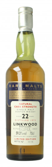 Linkwood Speyside Scotch Whisky 22 year old 1972 70cl 59.3% OB  - Rare Malts selection no box