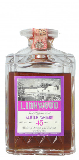 Linkwood Speyside  Scotch Whisky 45 year old - Bot. in The 80's 75cl 40% Gordon MacPhail  -Crystal decanter