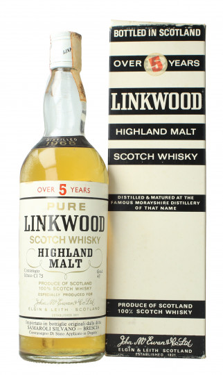 Linkwood Speyside  Scotch Whisky 5 year old yo 1968 - Bot.70's-80's 75cl 43% SAMAROLI Import