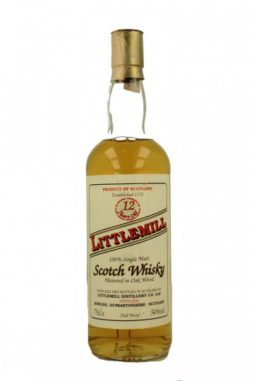 Littlemill Lowland  Scotch Whisky 12 Years Old Bot 70-80's 75CL 54% OB  -