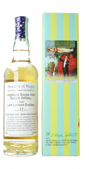 Loch lomond  highland  Scotch Whisky 12 year old 2007 2019 70cl 46% High Spirits  -Master of magic