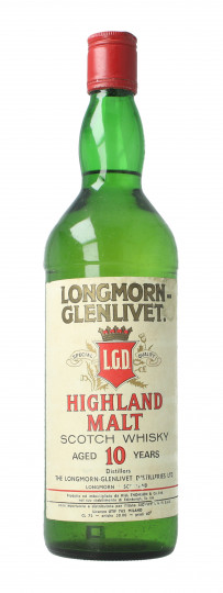 Longmorn Speyside Scotch Whisky 10 Year old - Bot. in The 70's 75cl 43% OB- Giovinetti Import
