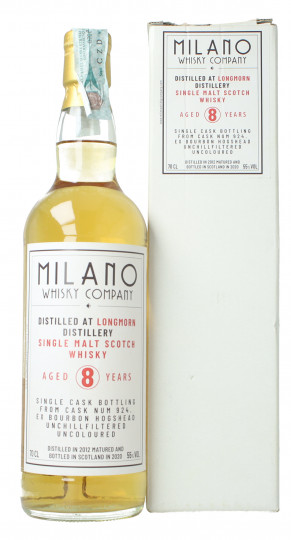 Longmorn Speyside  Scotch Whisky 8 year old 2012 2020 70cl 55% Milano Whisky Company