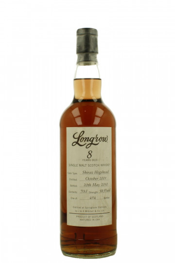 LONGROW 8 Year Old 2001 2010 70cl 58.1% OB- Only 414 Bts